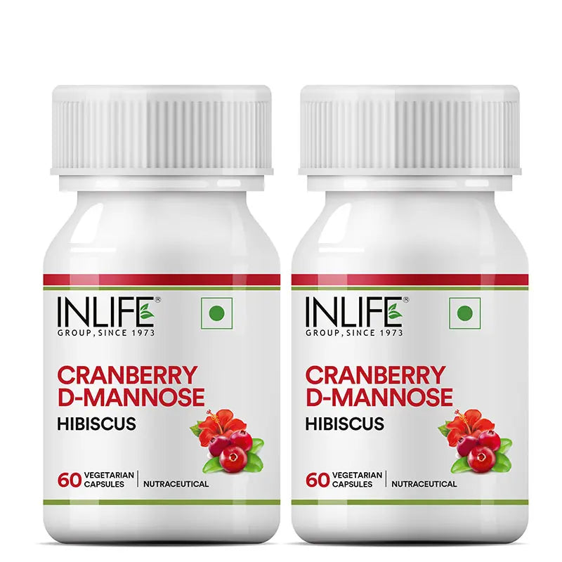 Inlife Cranberry 400mg D-Mannose 400mg | Hibiscus 200mg 60 Capsules