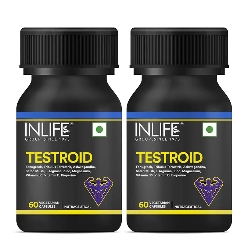 Inlife Testroid Supplement for Men | Veg. Capsules - 8