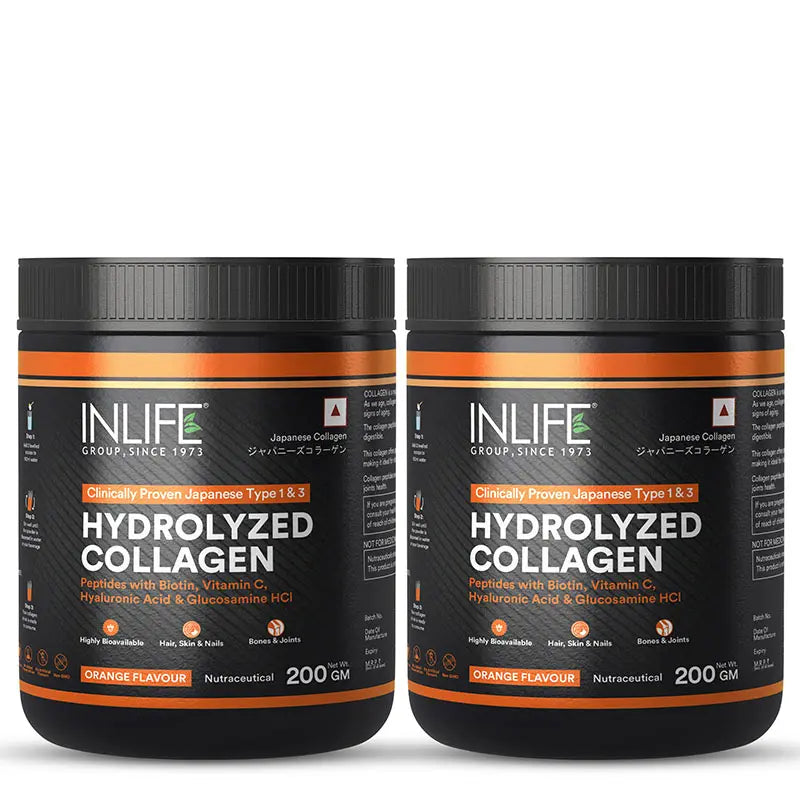 Inlife Hydrolyzed Japanese Collagen Peptides | with Biotin, Hyaluronic Acid & Glucosamine HCl | 200g Powder - 9