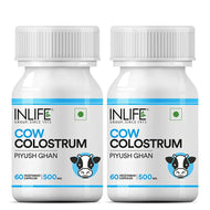 Inlife Cow Colostrum Supplement, 500mg | 60 Veg. Capsules