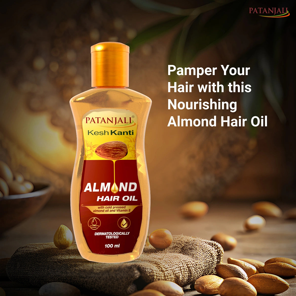 Patanjali Herbal & Organic Almond Hair Oil 100ml