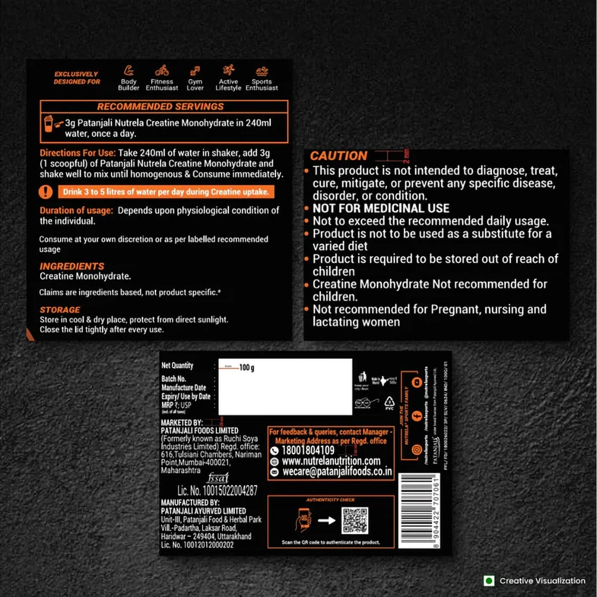 Patanjali Nutrela Sports Creatine Monohydrate