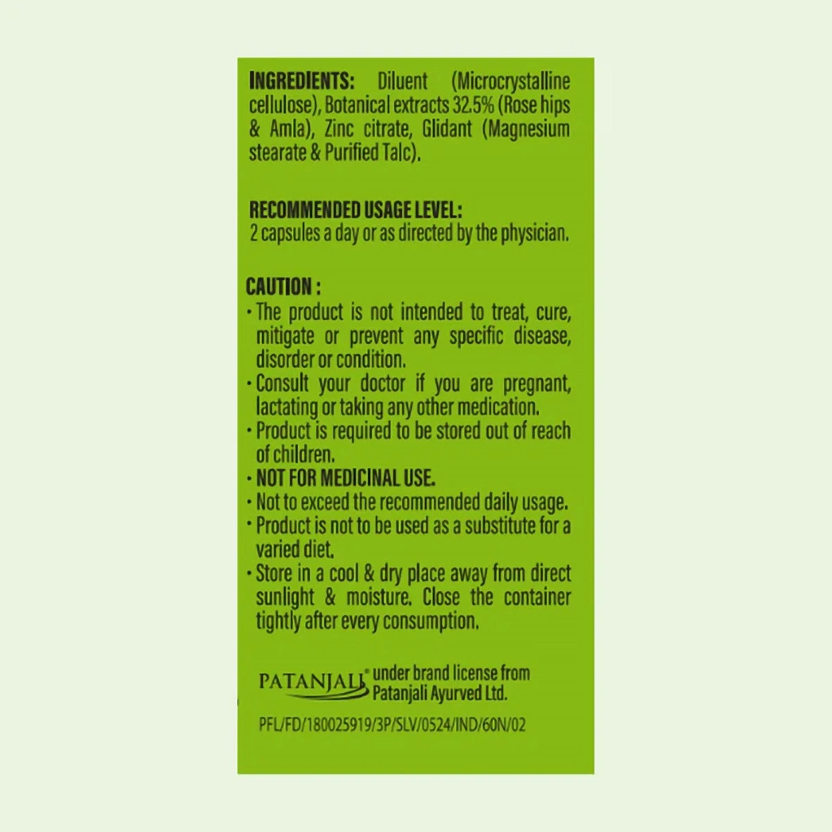 Combo Patanjali Nutrela Vitamin C + Zink- (Pack Of 2)