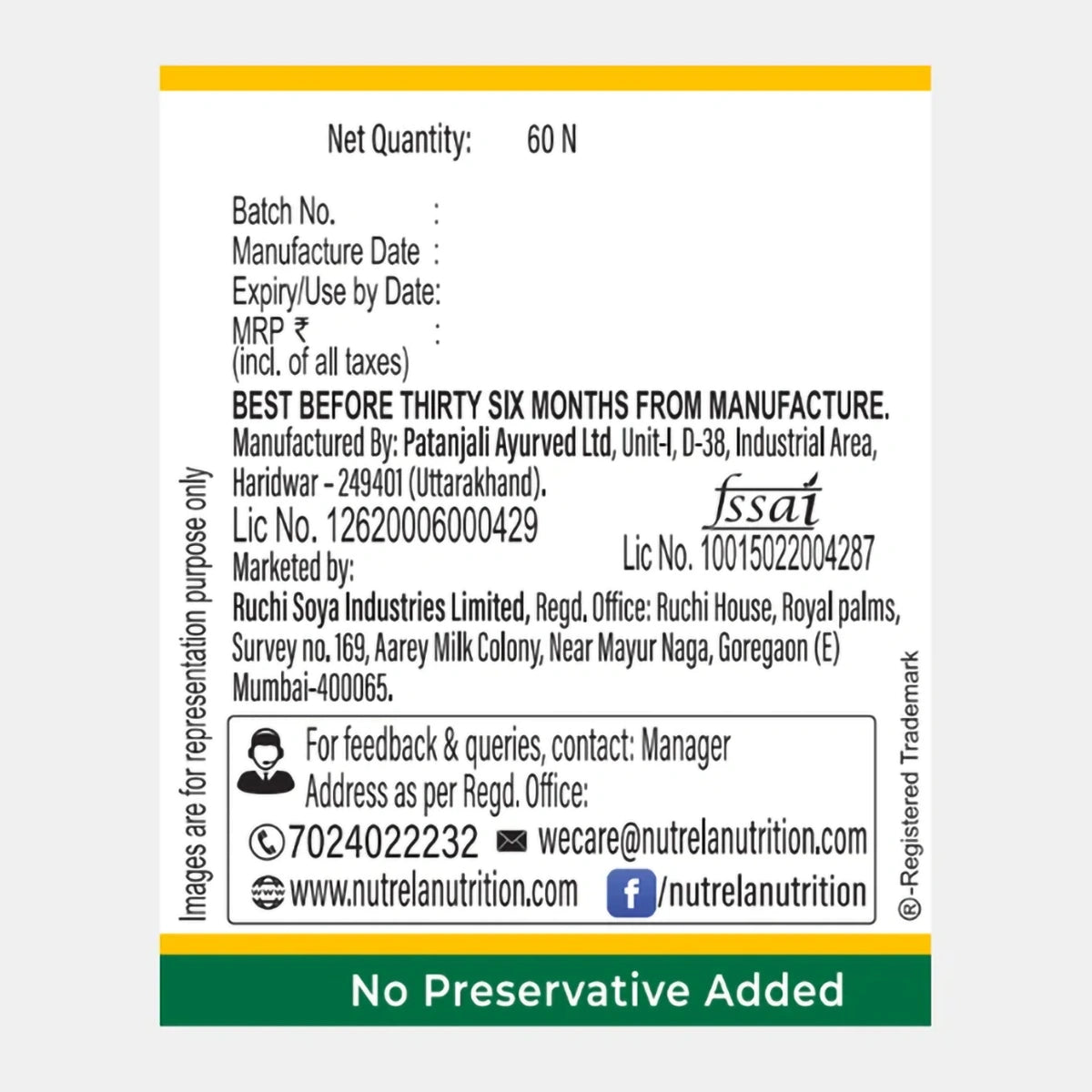 Patanjali Nutrela Natural Spirulina Tablets (pack of 2)