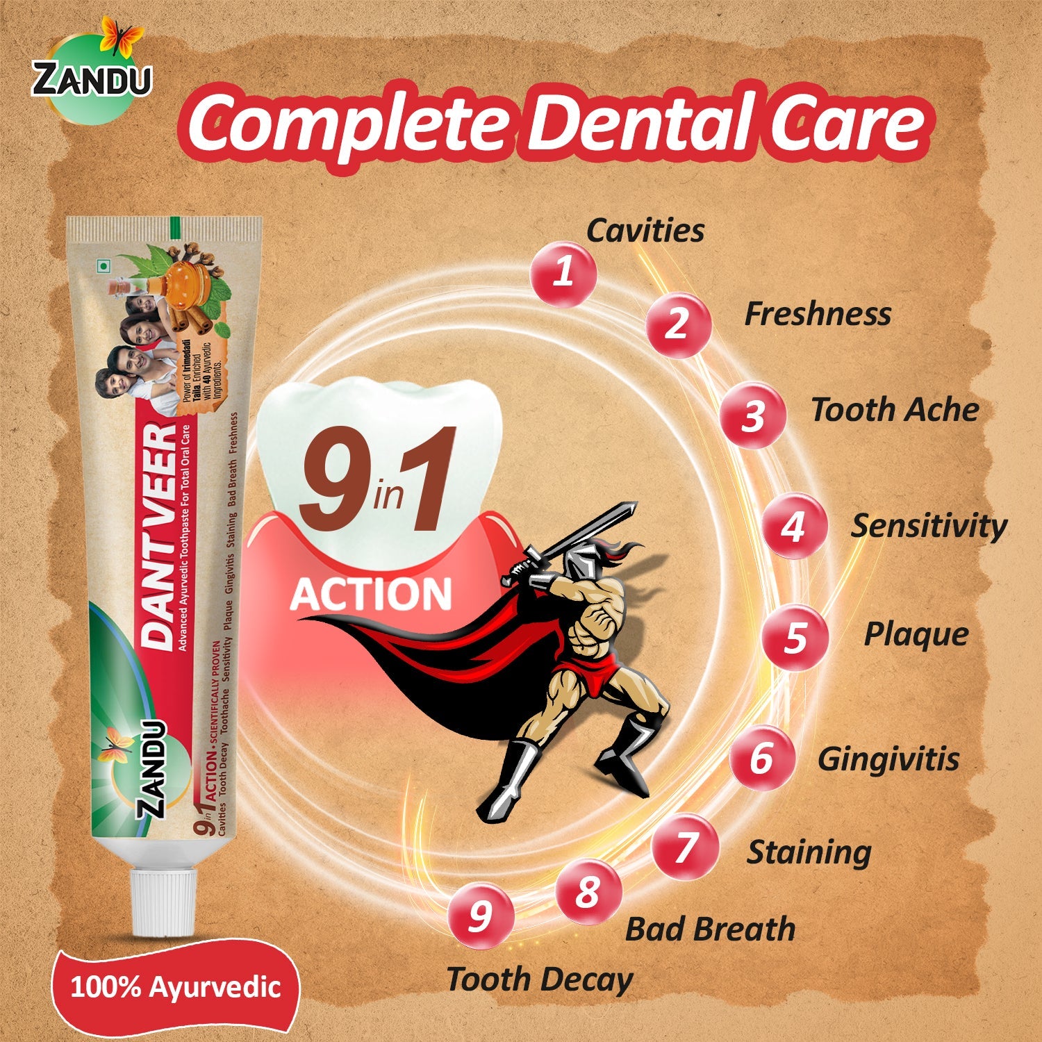 Zandu Dantveer Ayurvedic Toothpaste