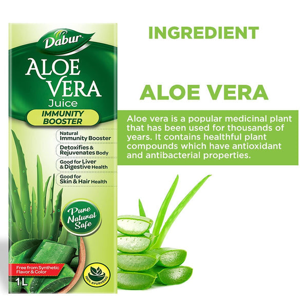Dabur Aloe Vera Juice | For Immunity, Detoxification, Digestion, Skin & Hair