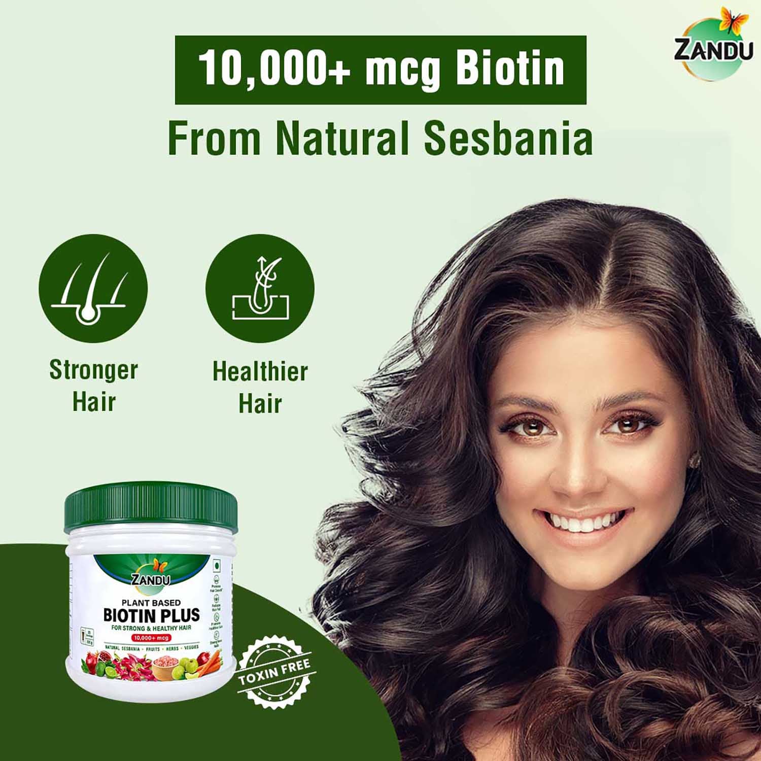 Zandu Plant Based Biotin Plus Powder (200g)