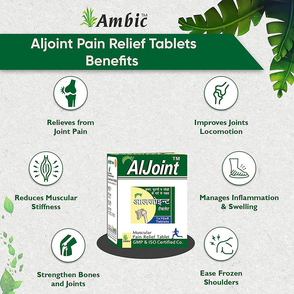 Aljoint Pain Relief Tablets | Ayurvedic Pain Killer Tablets for Joints, Knee & Neck