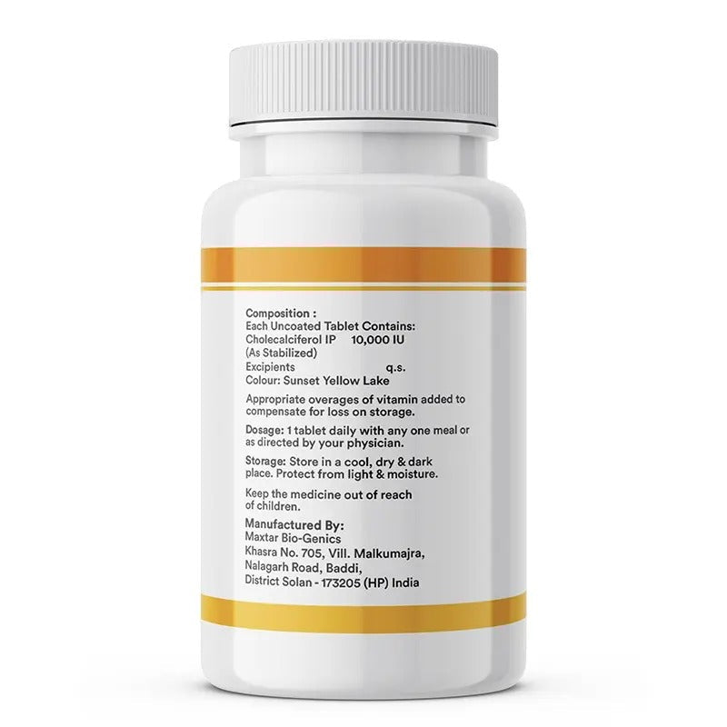 Inlife Vitamin D3 10000 IU Cholecalciferol Supplement | Chewable Tablets - 7