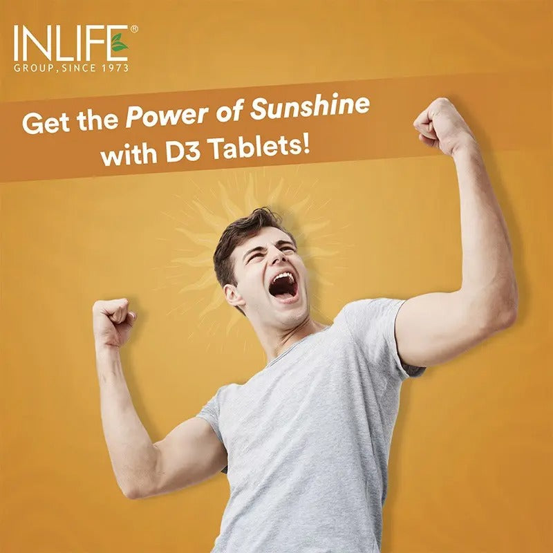 Inlife Vitamin D3 10000 IU Cholecalciferol Supplement | Chewable 60 Tablets