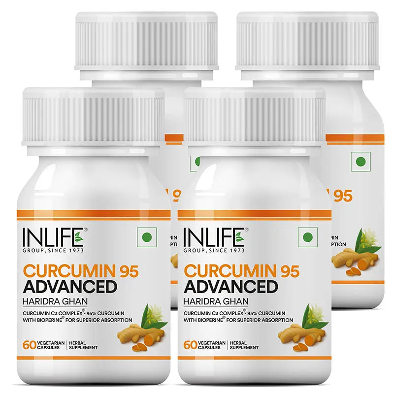 Inlife Curcumin (95% Curcuminoids) with Piperine (Bioperine), 500 mg | Veg. Capsules - 9