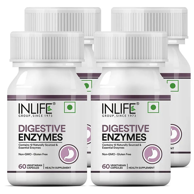 Inlife Digestive Enzymes Supplement | 60 Veg. Capsules