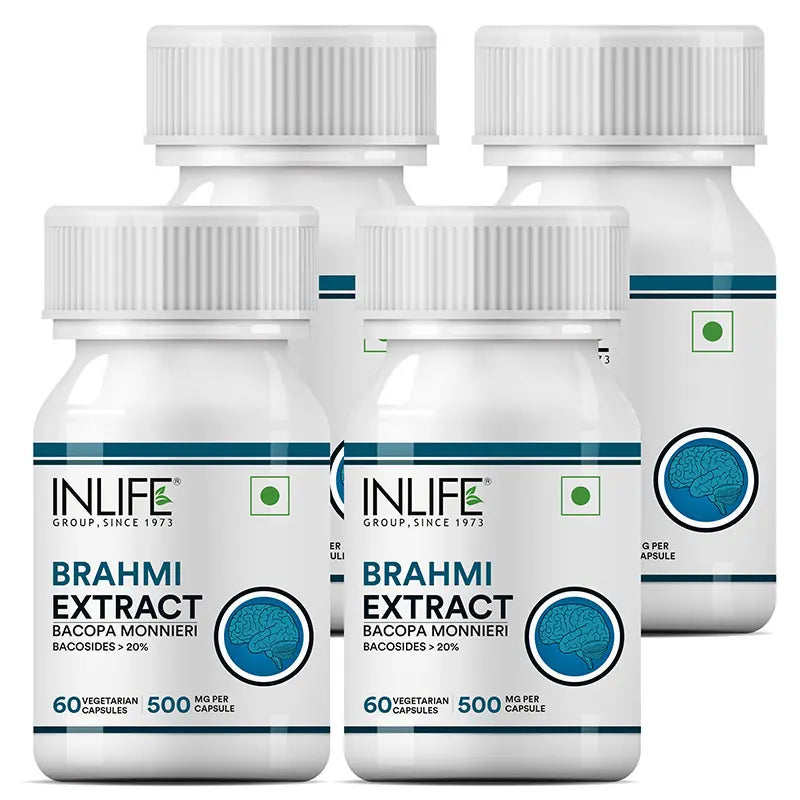 Inlife Brahmi Extract (Bacosides>20%) Supplement | Veg. Capsules - 8