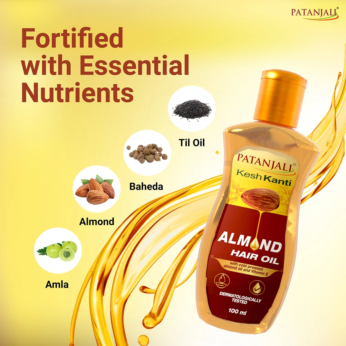 Patanjali Herbal & Organic Almond Hair Oil 100ml