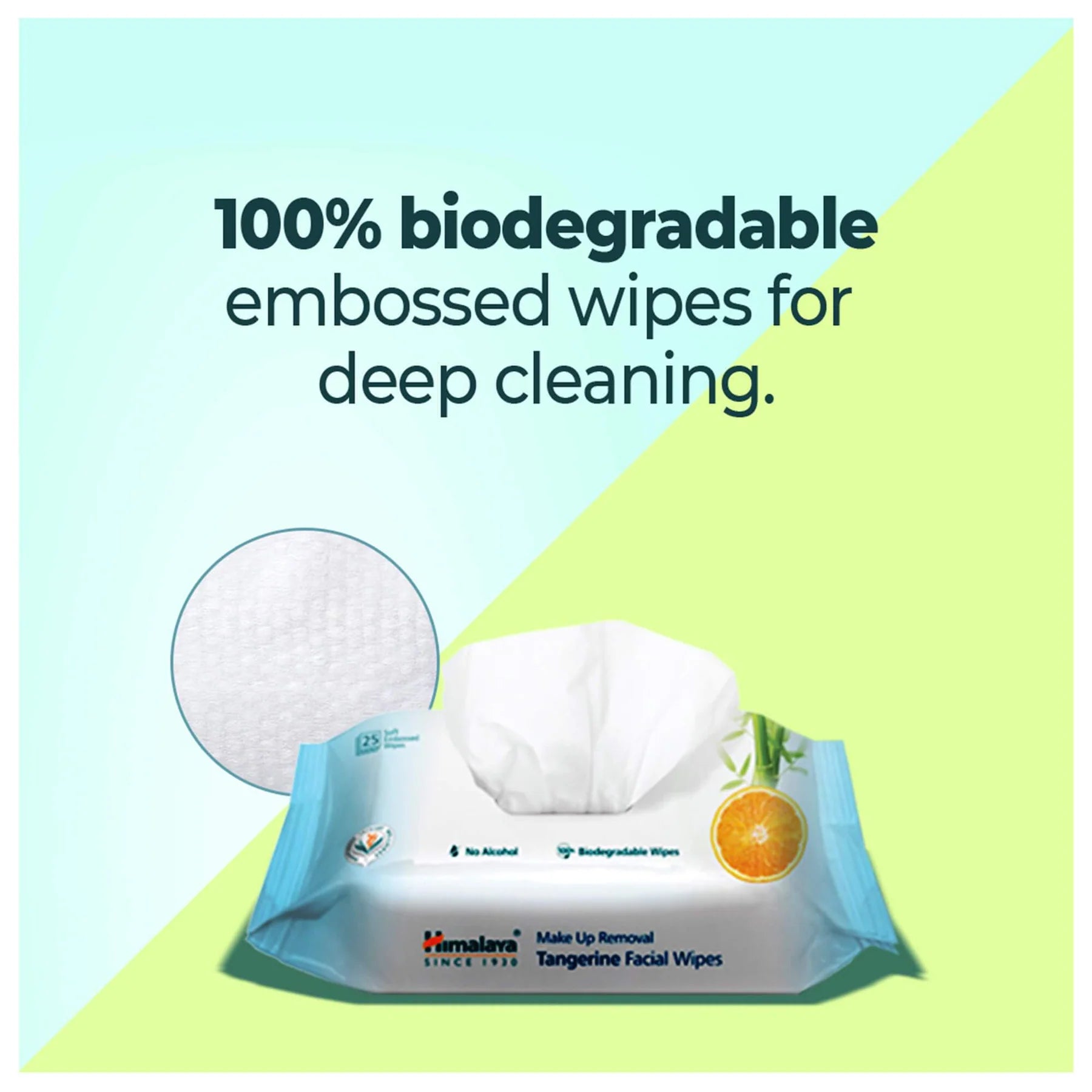 Himalaya Makeup Removal Tangerine Facial Wipes 25's