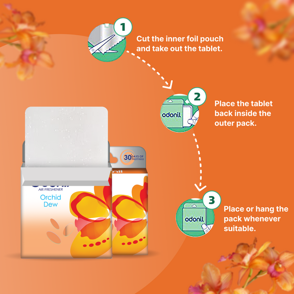 Odonil Air Freshener Blocks Orchid Dew 48g