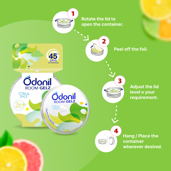 Odonil Room Gelz Citrus Spice 75g (Pack Of 2)