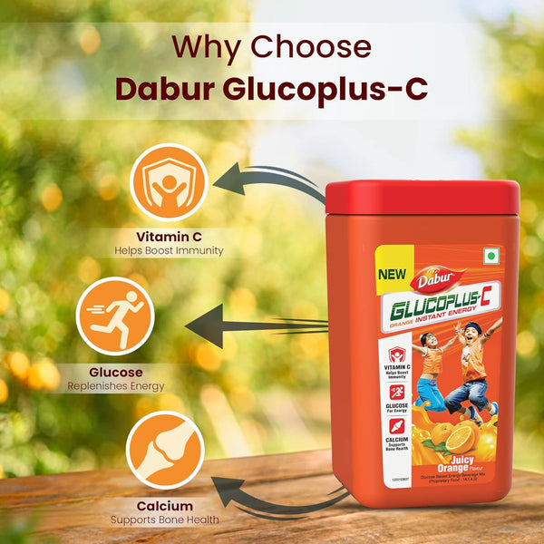 New Dabur Glucoplus C Orange Jar SL 400g