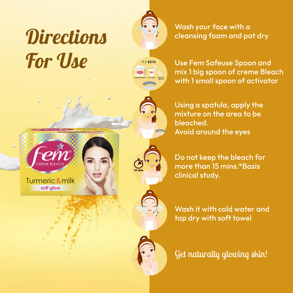 Fem Cream Bleach Turmeric & Milk 24g