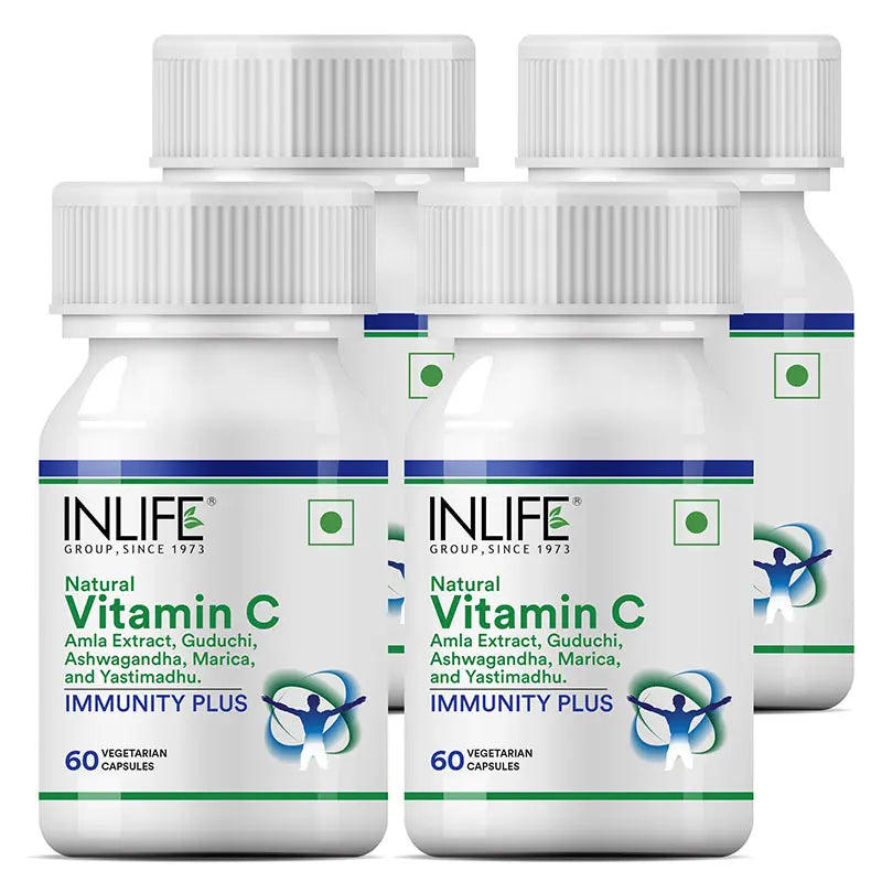 Inlife Immunity Plus Supplement, 500mg | Veg. Capsules - 8