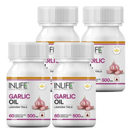Inlife Garlic Oil Supplement | 500mg | 60 Liquid Filled Capsules