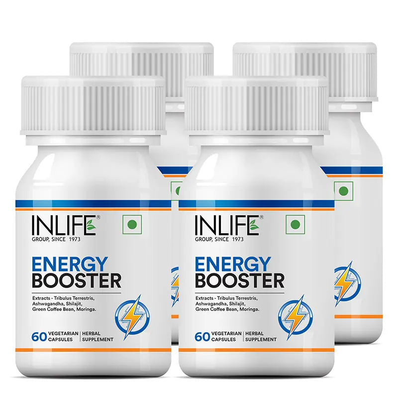 Inlife Energy Booster Supplement | 500mg | Veg. Capsules - 8
