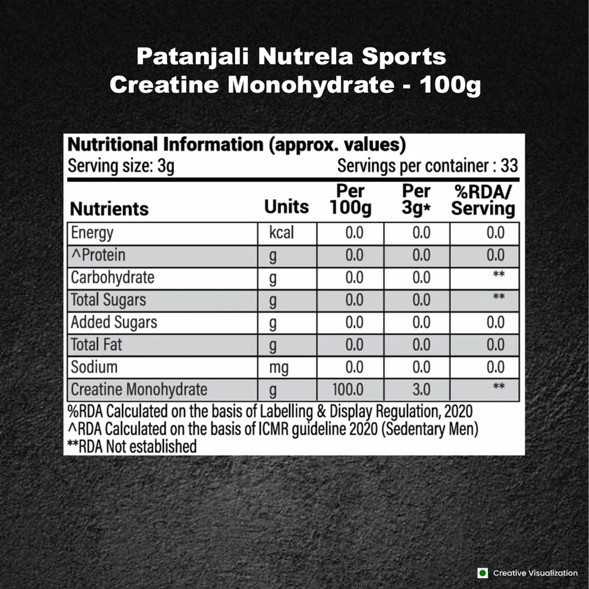 Combo- Patanjali Nutrela Sports Whey Performance Fv 1kg + Patanjali Nutrela Sports Creatine Monohydrate - 100g