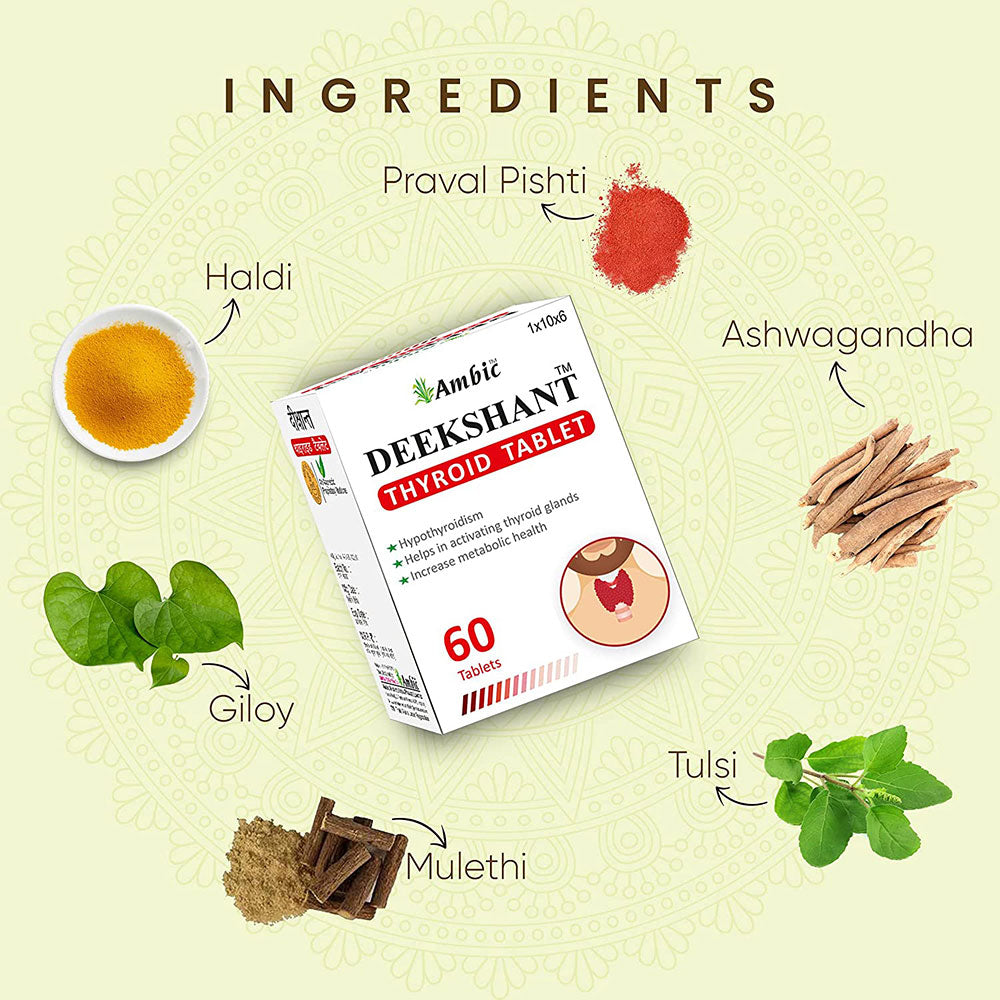 Deekshant Thyroid Tablet | Ayurvedic Medicine for Hypothyroidism 