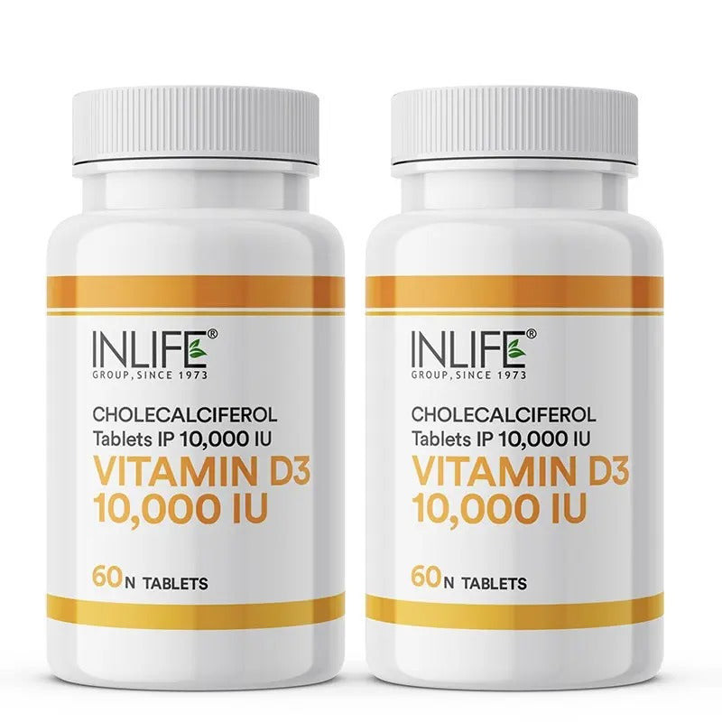 Inlife Vitamin D3 10000 IU Cholecalciferol Supplement | Chewable Tablets - 9