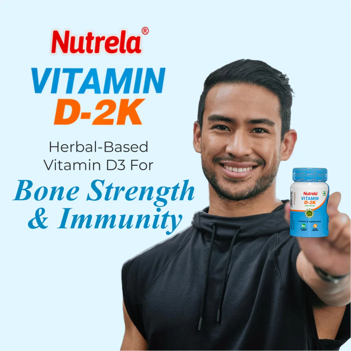 Patanjali Nutrela Vit D2k Natural Tab Vanilla (60N)