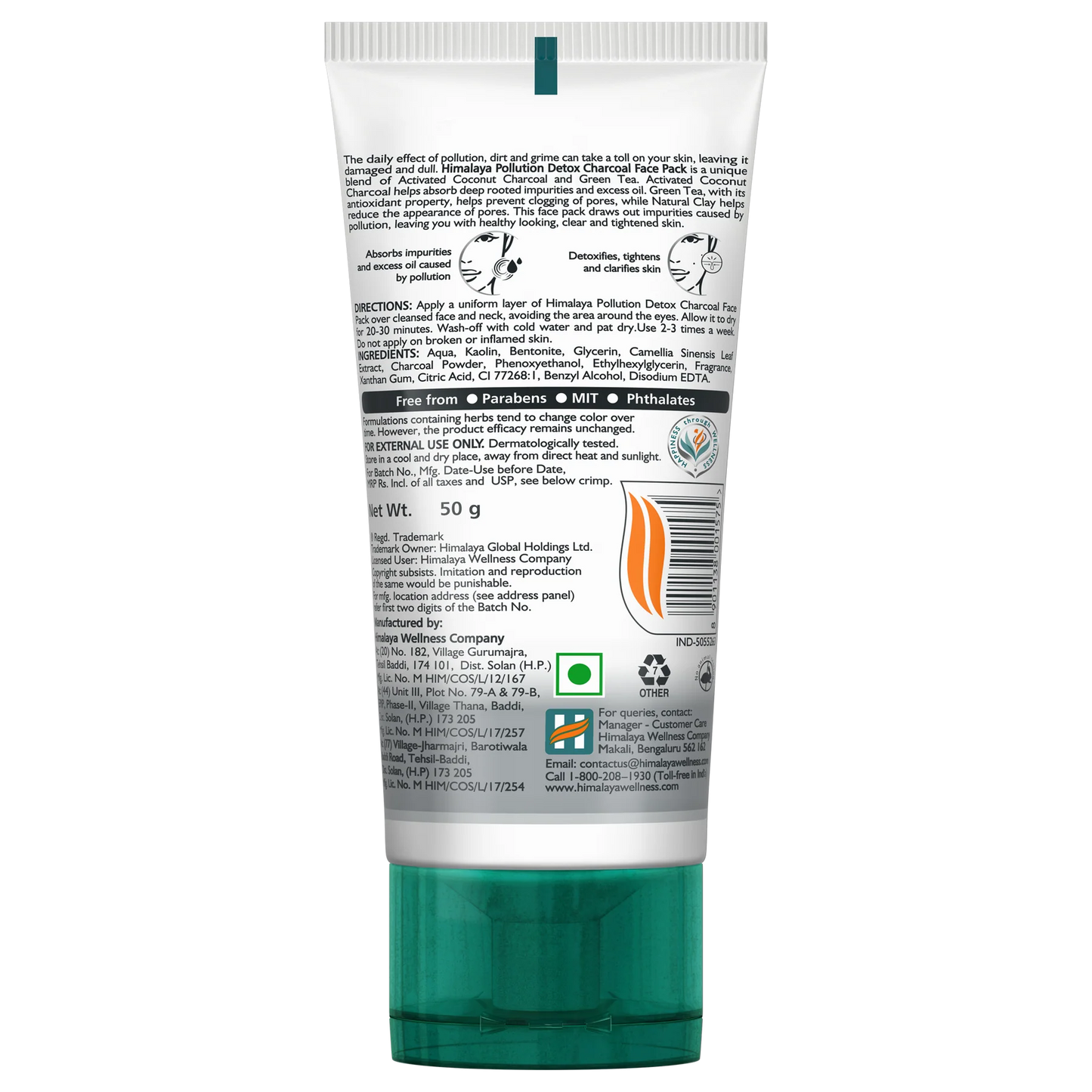 Himalaya Pollution Detox Charcoal Face Pack 50g