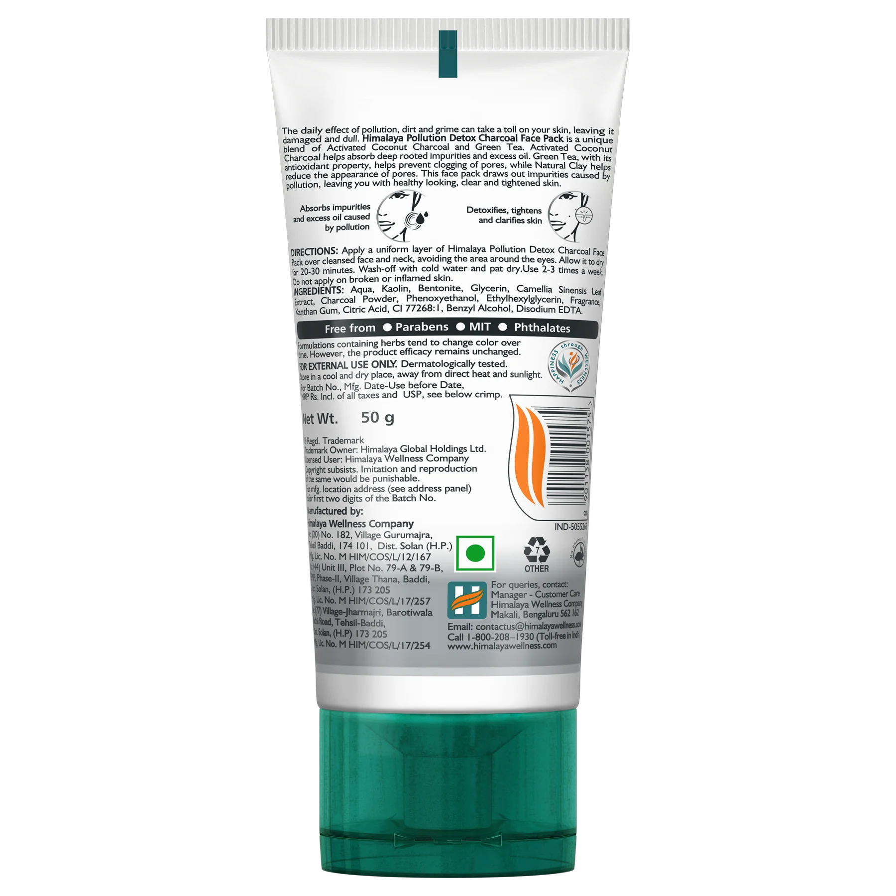Himalaya Pollution Detox Charcoal Face Pack 50g