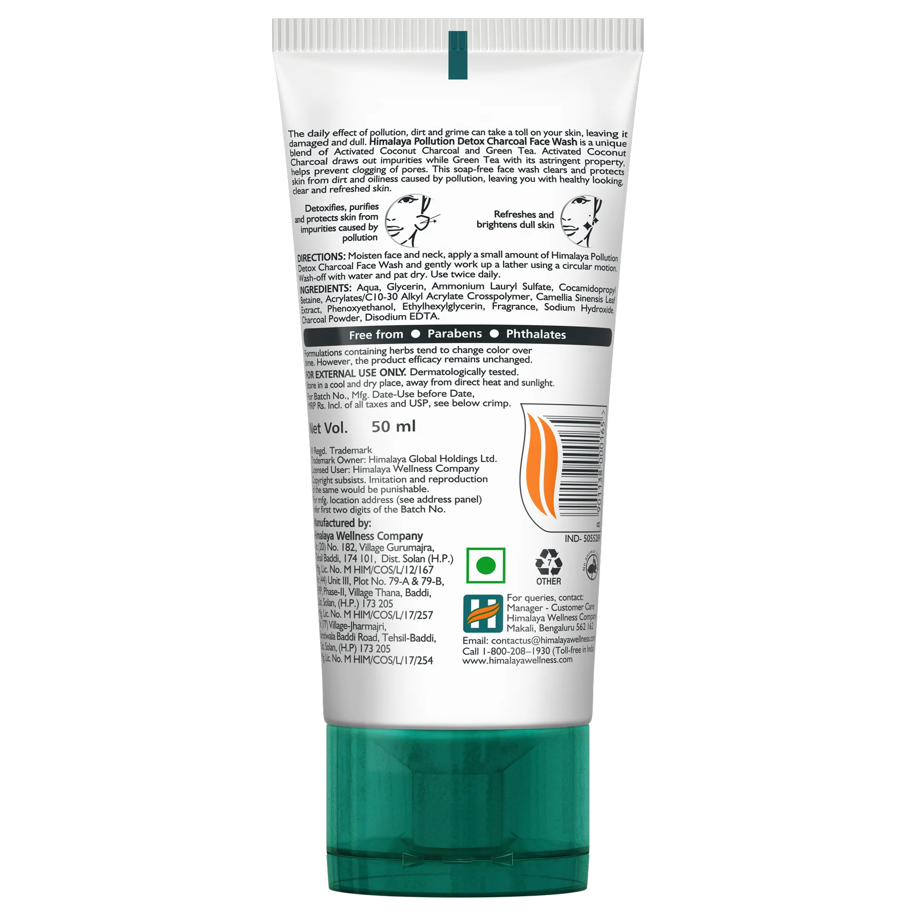 Himalaya Pollution Detox Charcoal Face Wash 50ml