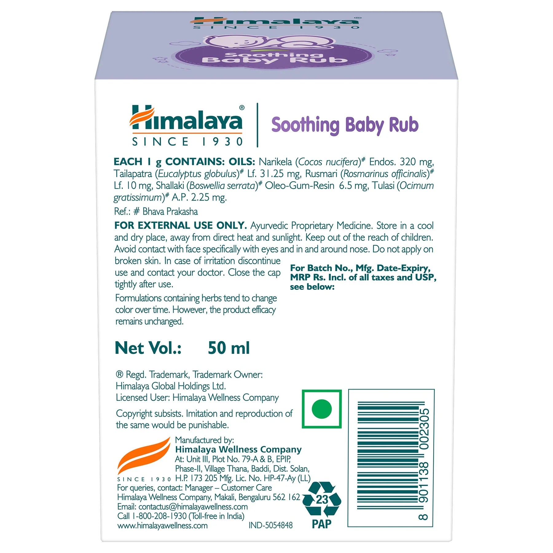 Soothing Baby Rub 50ml