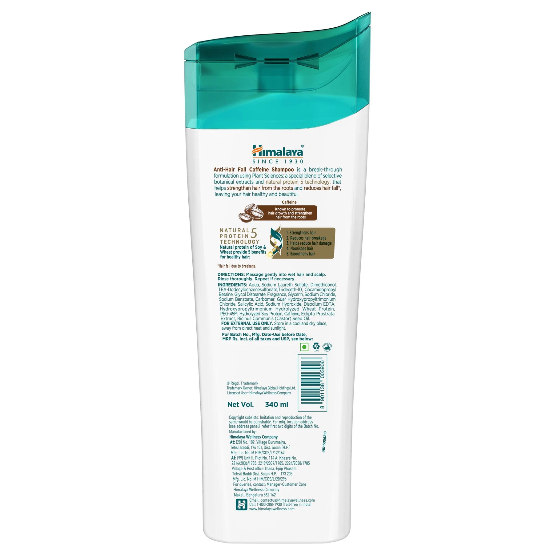 Anti-Hair Fall Caffeine Shampoo 340ml