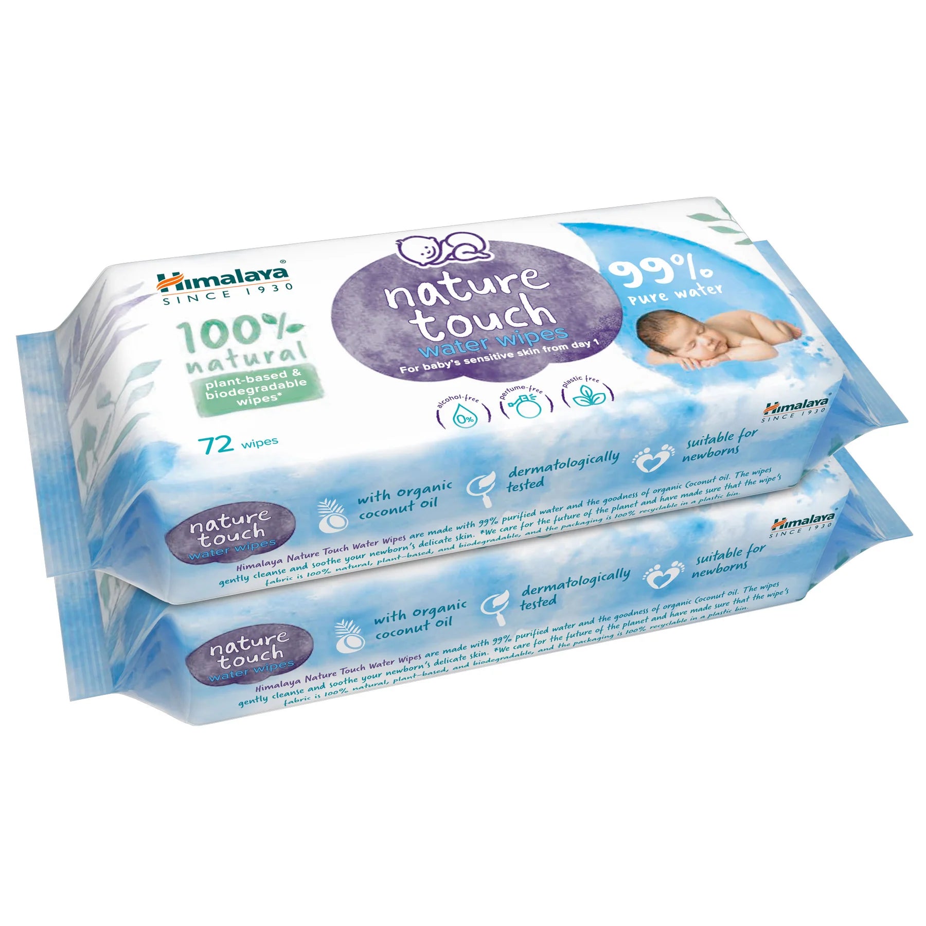 Nature Touch Water Wipes 72's