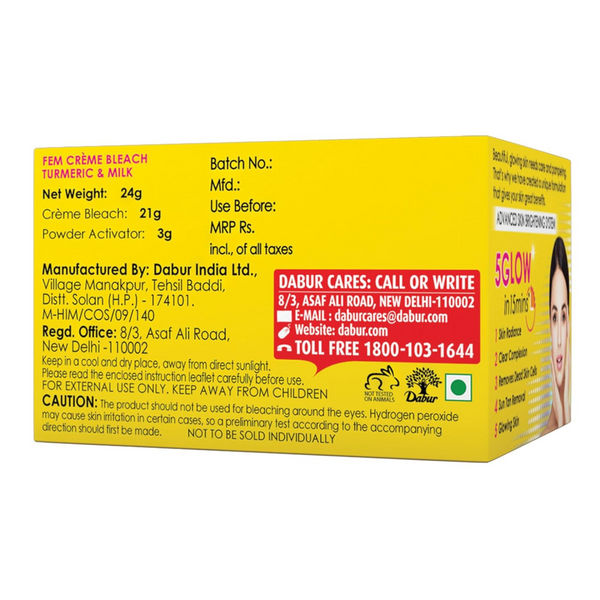 Fem Cream Bleach Turmeric & Milk 24g