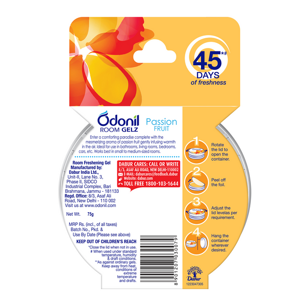 Odonil Room Gelz Passion Fruit 75g (Pack Of 2)