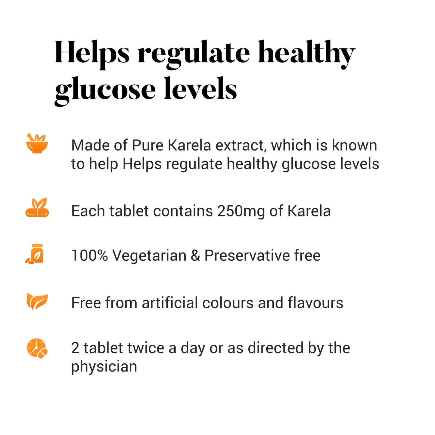 Text describing the benefits and features of a product related to regulating glucose levels.