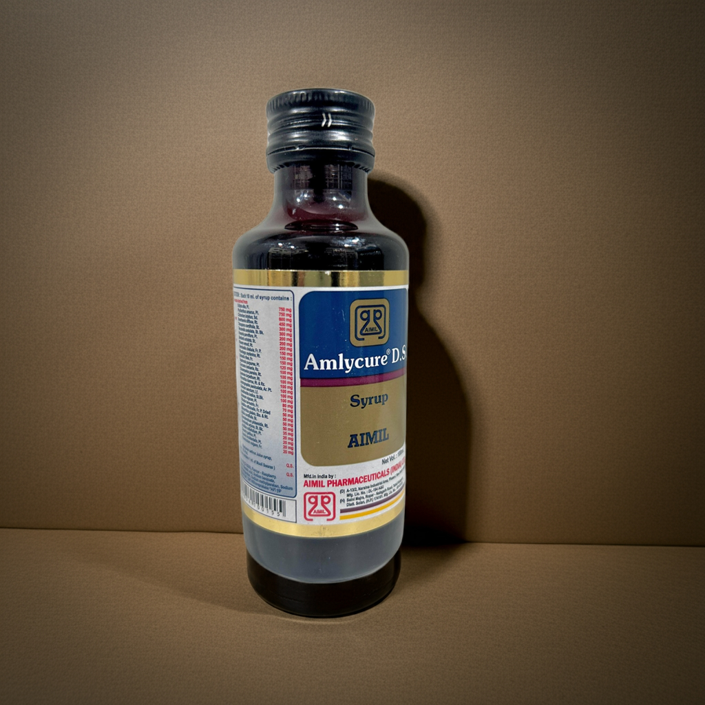 Aimil Amlycure D.S. Syrup 100ml – Traditional Ayurvedic Herbal Blend