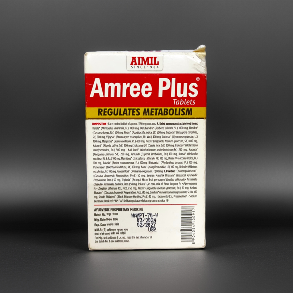 Aimil Amree Plus 60 Tablets – With Ayurvedic Ingredients for Daily Nutritional Support