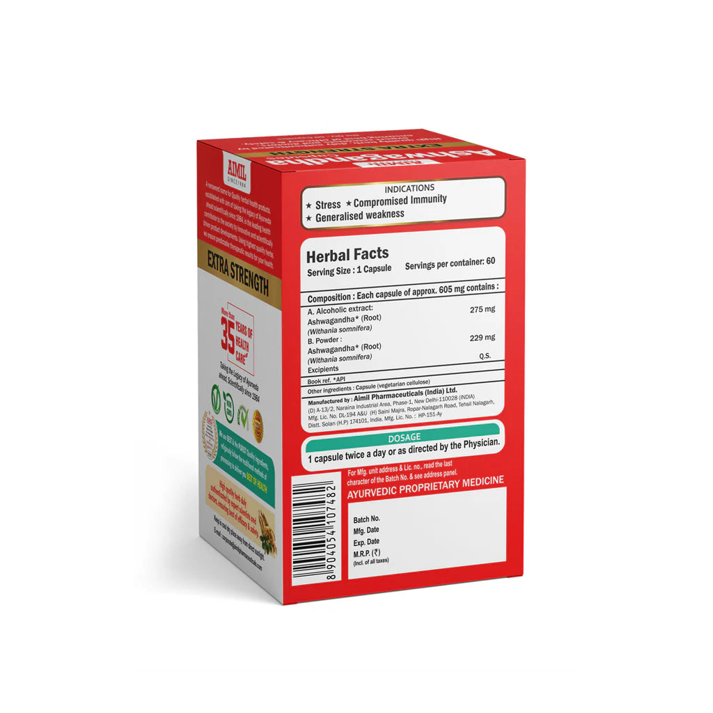 Aimil Ashwagandha 60 Capsules