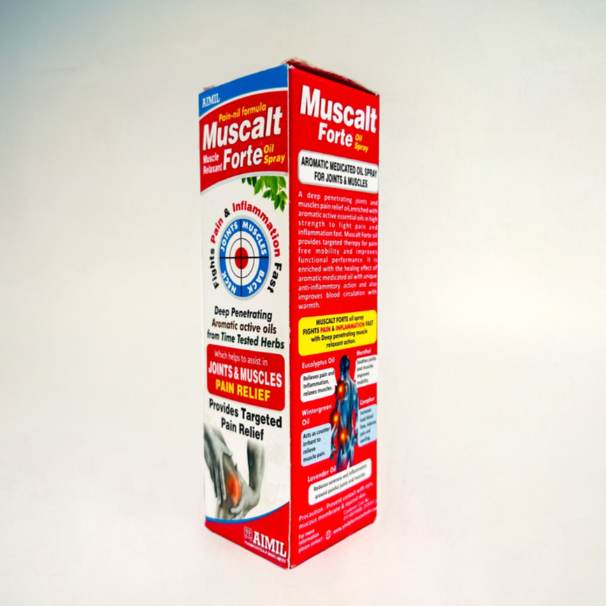 Aimil Muscalt Forte Oil Spray 60ml Herbal Body Oil for Muscle & Joint Comfort