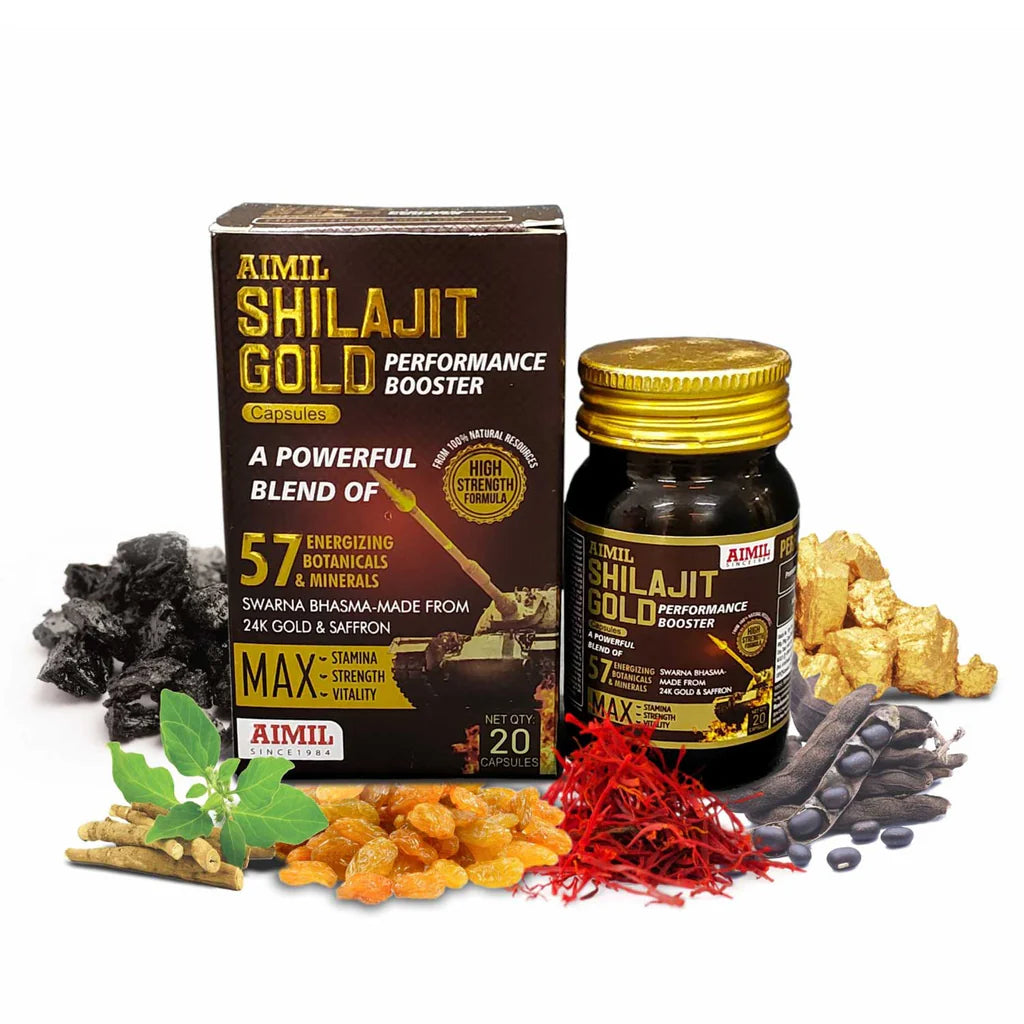 Aimil Shilajit Gold Performance Booster 20 Capsules