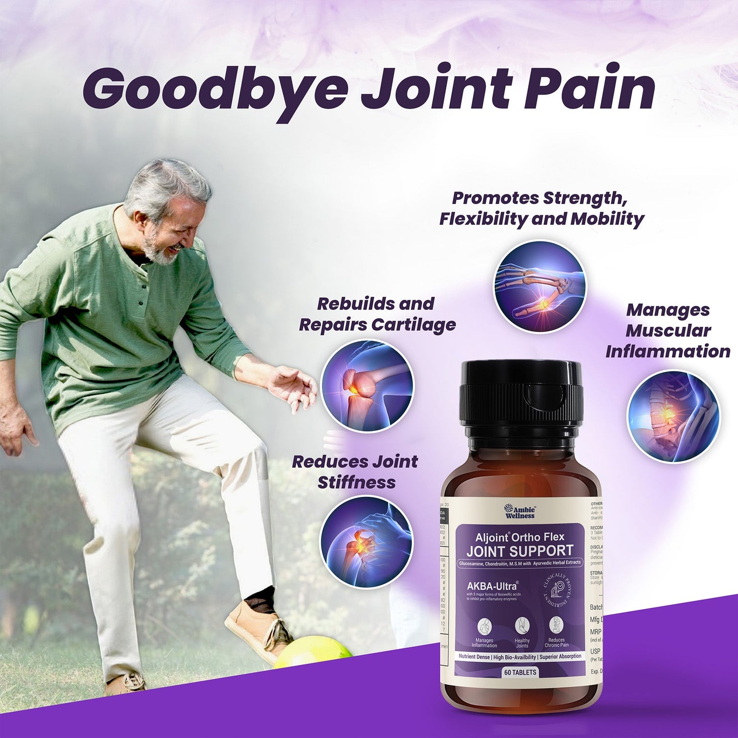 Ambic Wellness Aljoint Ortho Flex Joint Support Supplement Tablet 