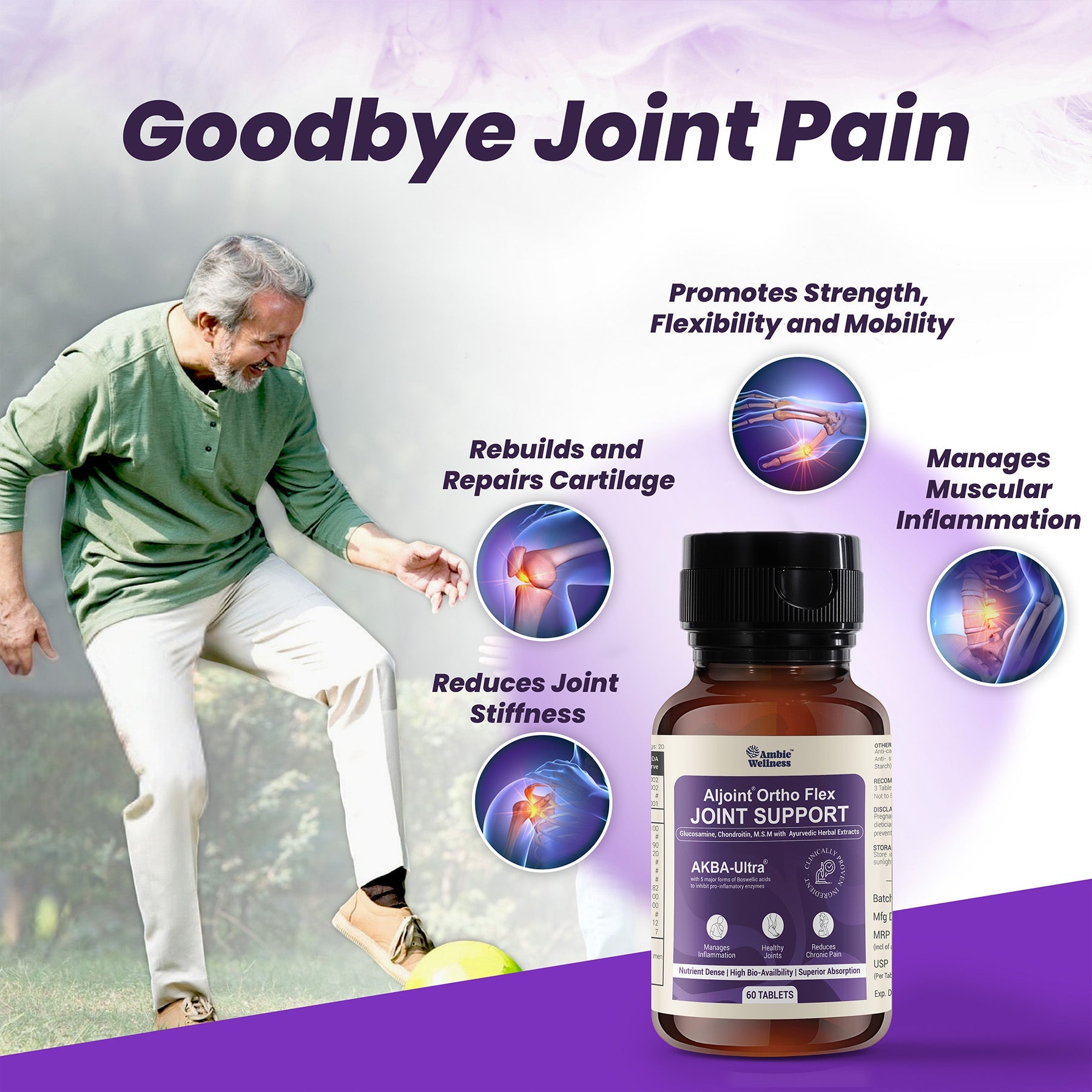 Ambic Wellness Aljoint Ortho Flex Joint Support Supplement 60 Tablet