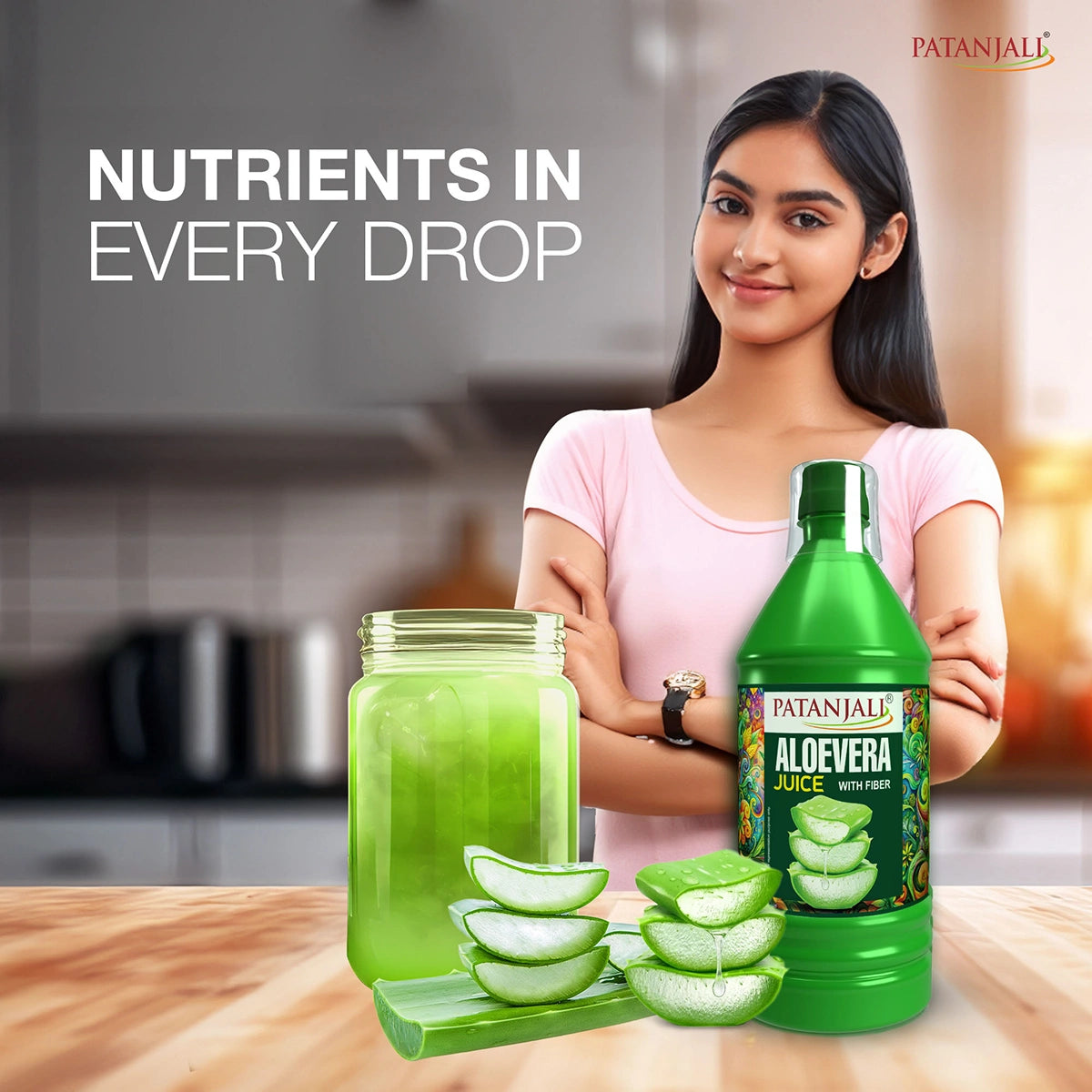 Patanjali Aloevera Juice with Fiber 1L