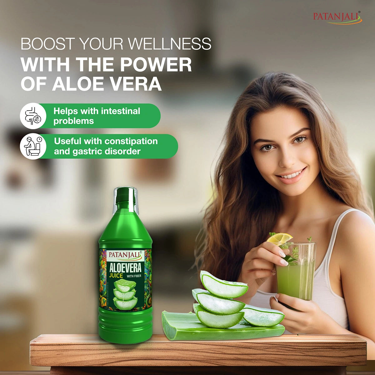 Patanjali Aloevera Juice with Fiber 1L