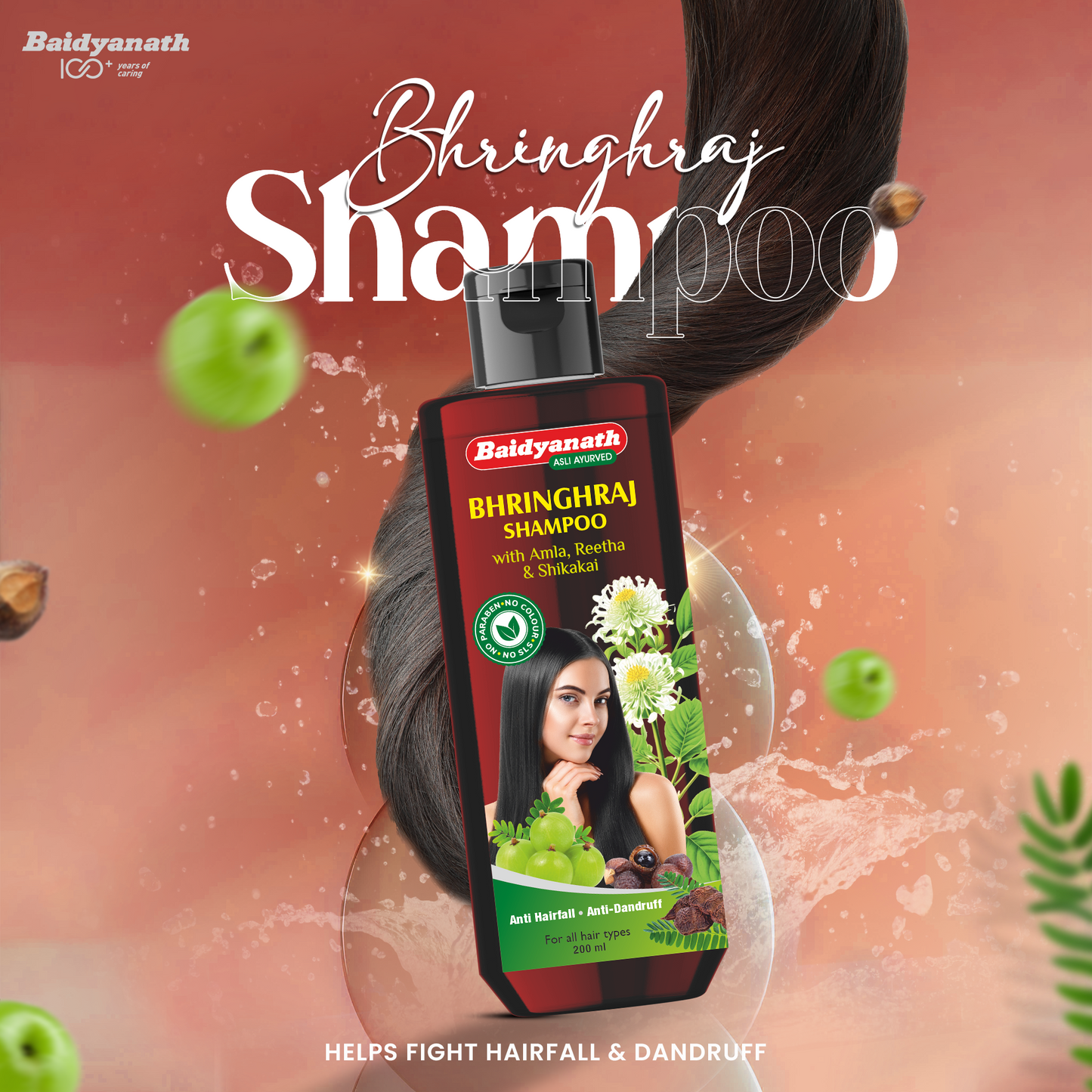 Bhringraj Shampoo For Stronger & Shiny Hair -  200ml