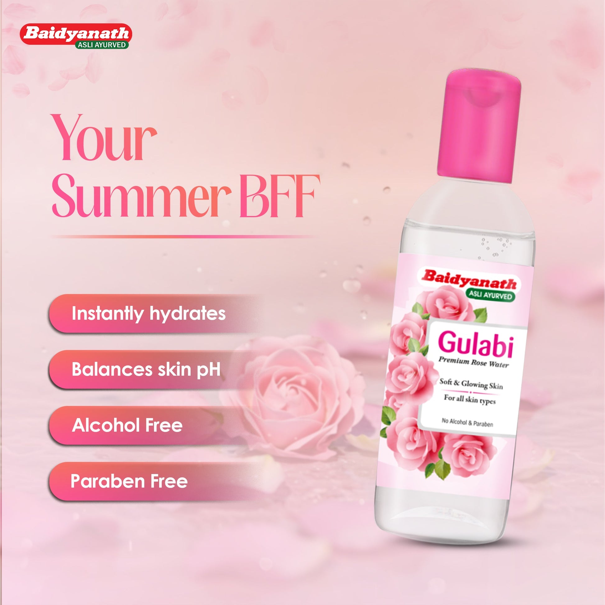Baidyanath Gulabi Rose Water 200ml